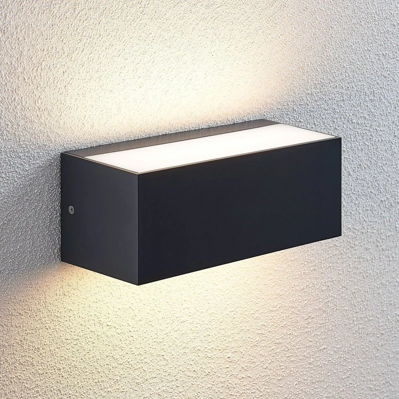 Lindby Nienke Applique da Esterno LED IP65 Grigio Scuro