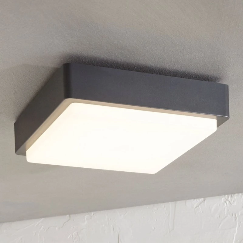 Plafoniera LED Esterna Lindby Nermin, 22 cm, IP65, Angolare