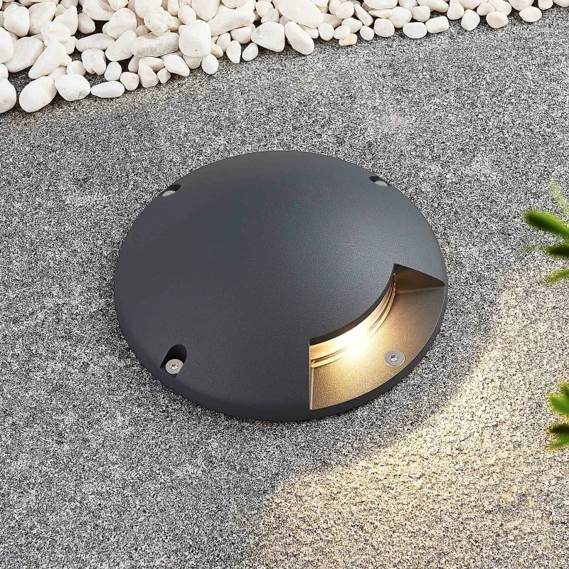 Lindby Cormac 1 LED Spot da Incasso Esterno - Grigio Scuro