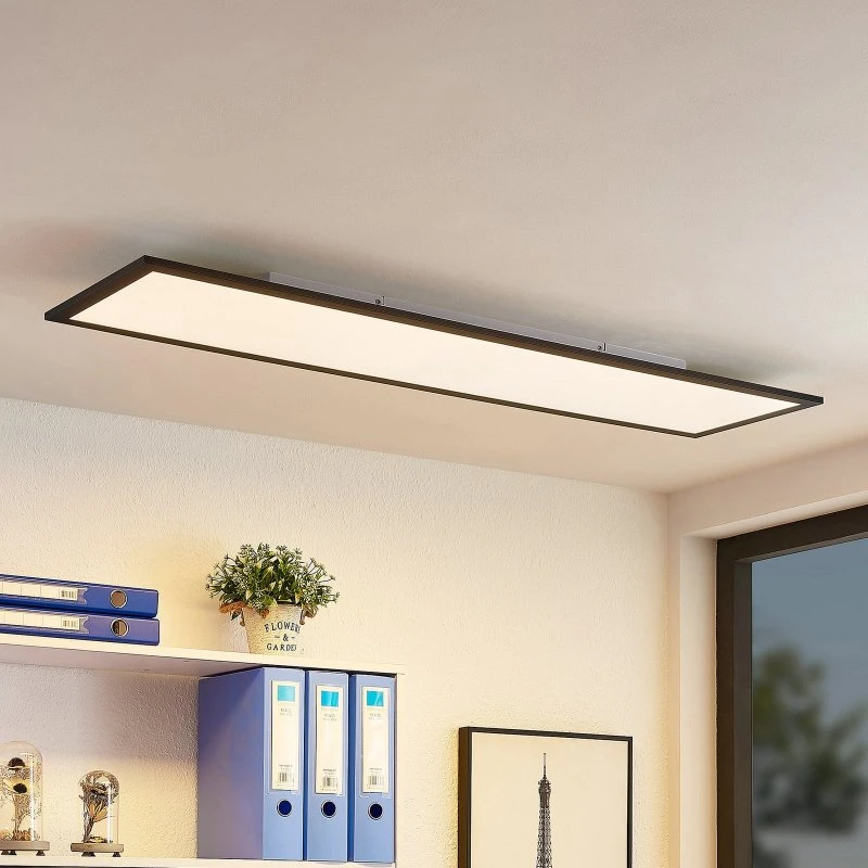 Lindby Nelios Plafoniera LED 4000K 120x30 Nero