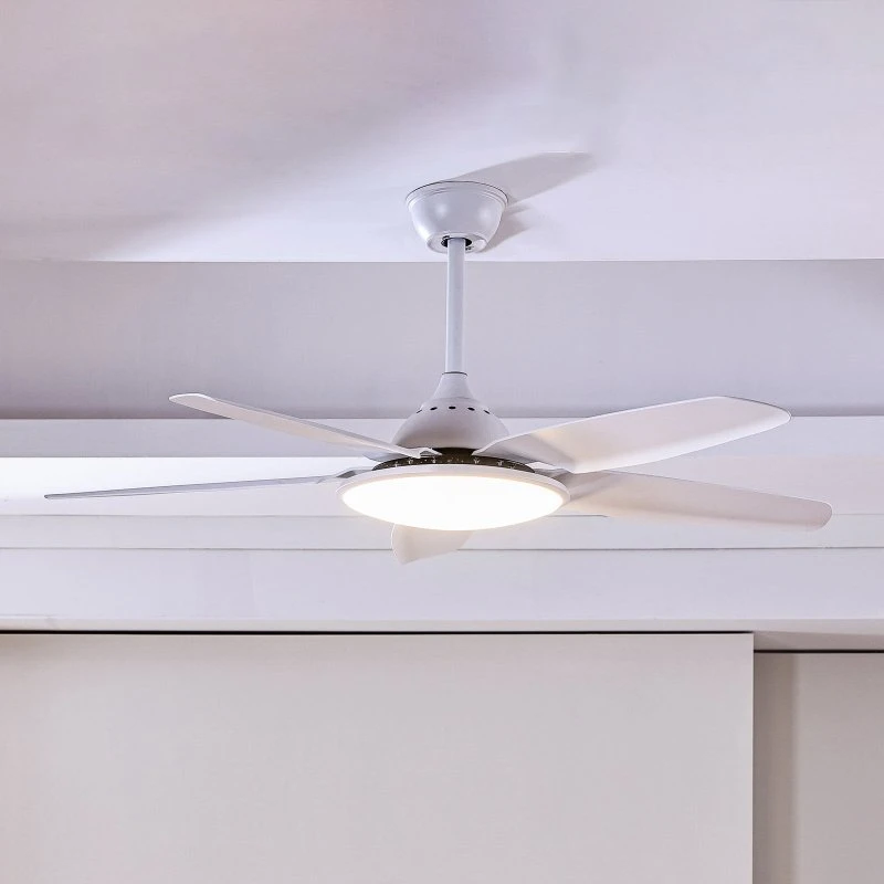 Lucande Divian Ventilatore da Soffitto LED Bianco Silenzioso