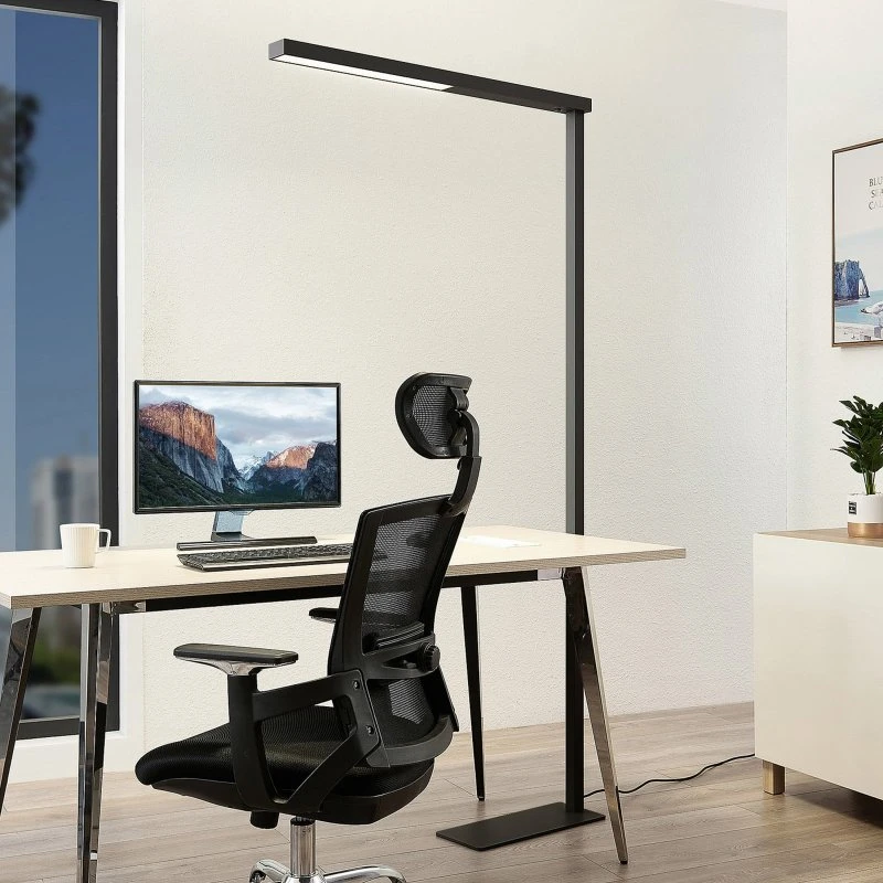 Tamilo Lampada da Terra LED ad Arco - Nero