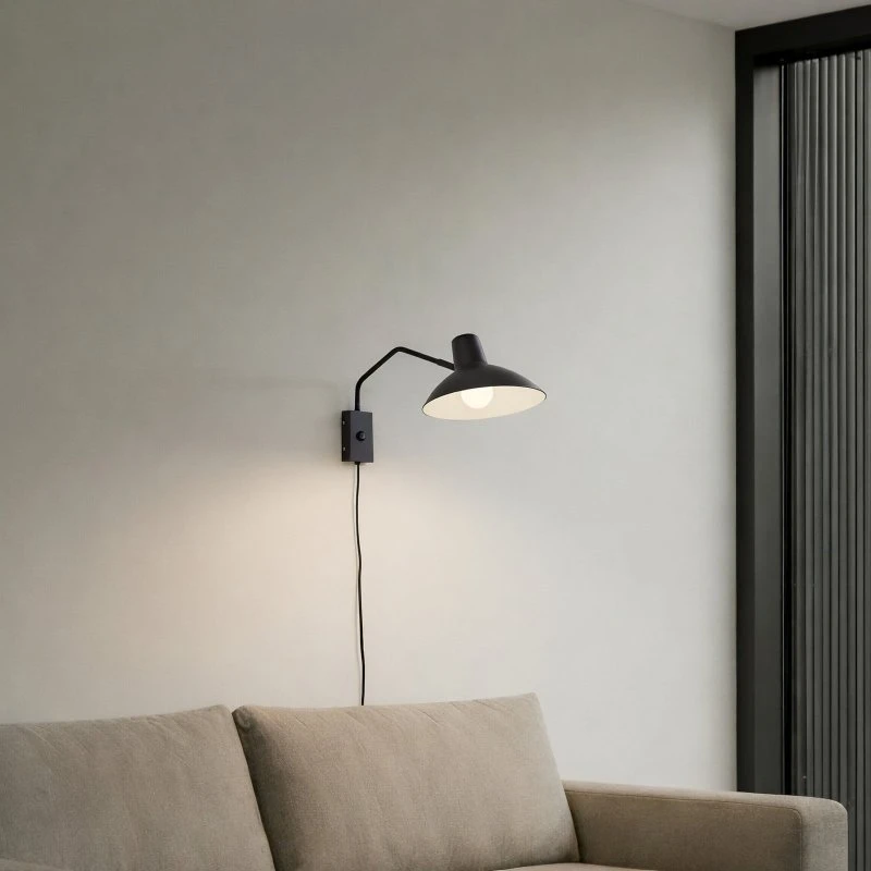 Applique da Parete Lindby Adrik - Nero, Metallo