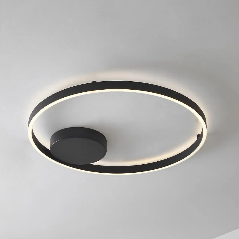 Lucande Plafoniera LED Smart Moise Nera CCT Tuya