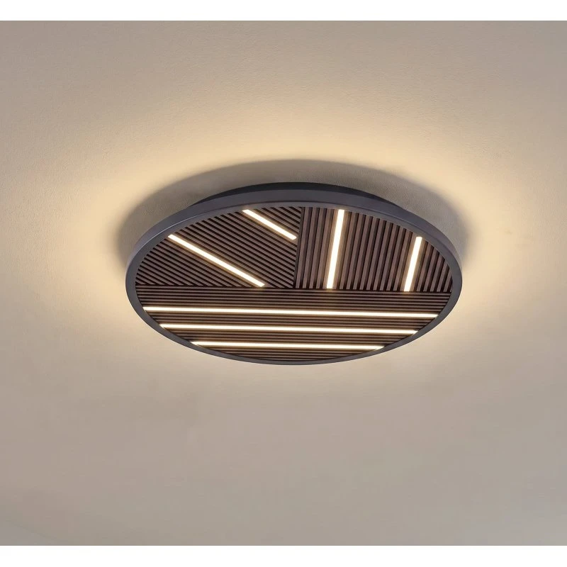 Lucande Plafoniera LED Orven Ø 50 cm, Legno e Metallo, Dimmerabile