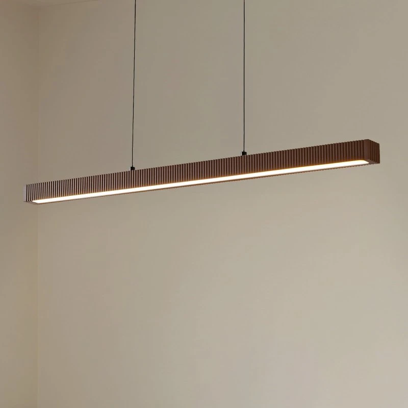 Lucande Lampada LED a sospensione Emara, Rovere Scuro, CCT