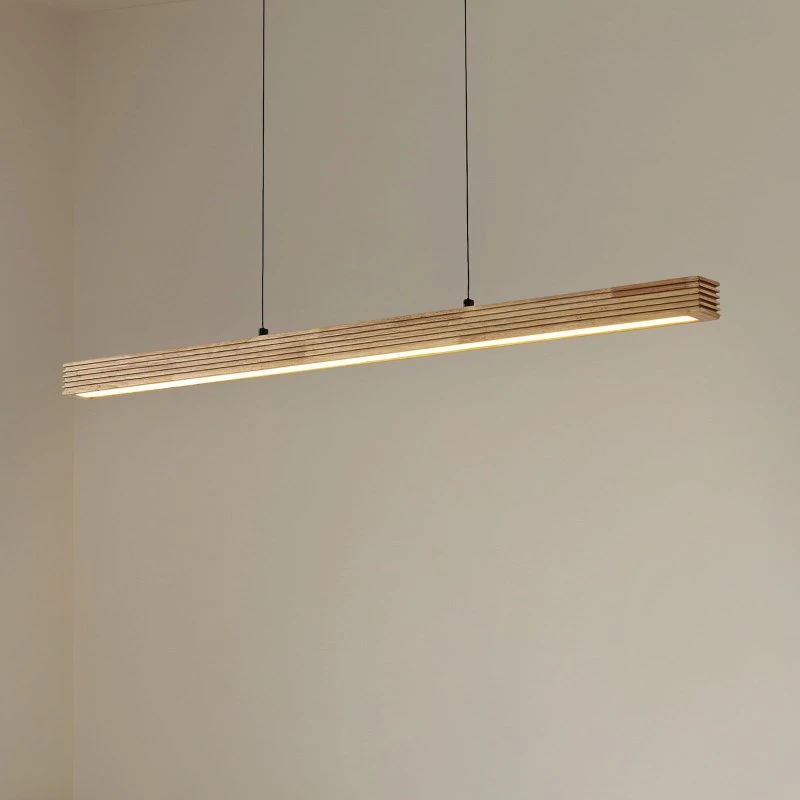 Lucande Lampada LED a sospensione Emara, Rovere, CCT