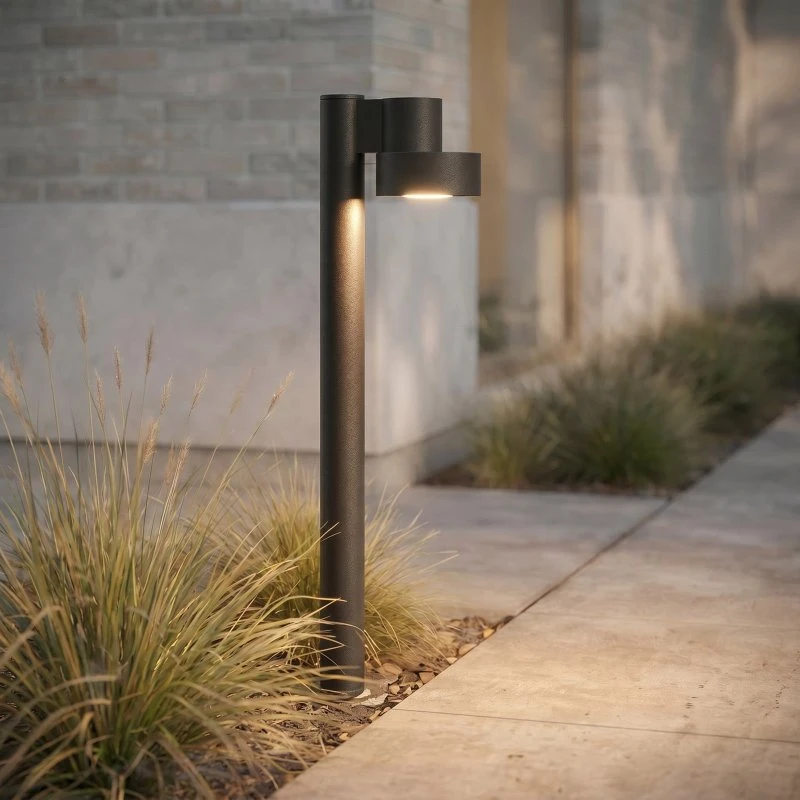 Lampione a LED Lucande Elune, Nero Opaco, IP44, 77 cm
