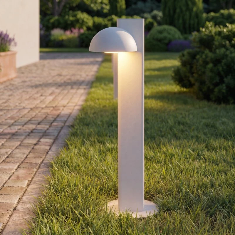 Lucande Lampione a LED Velira 77 cm - Grigio Chiaro - IP44