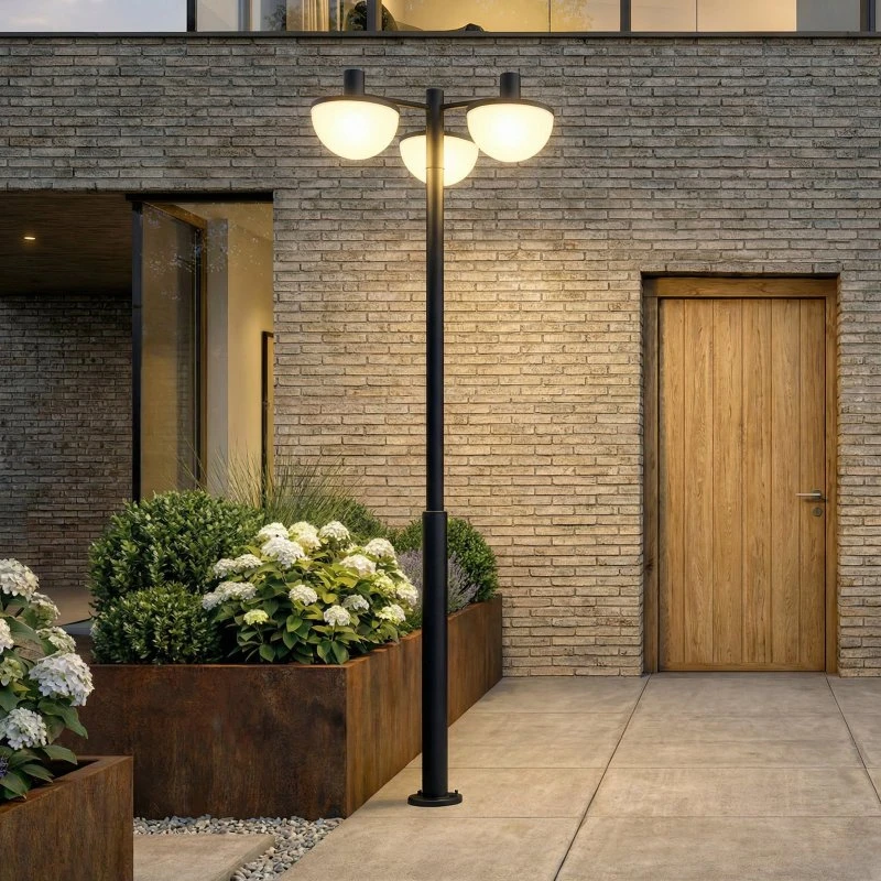 Lucande Lampada LED Esterna Toras CCT Dimmerabile Nera