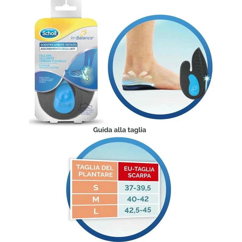 Scholl Plantare Tallone M 2 Pezzi