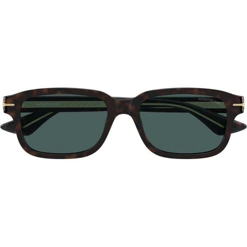 Montblanc MB0436S Occhiali da Sole Uomo Avana Rettangolari Verde