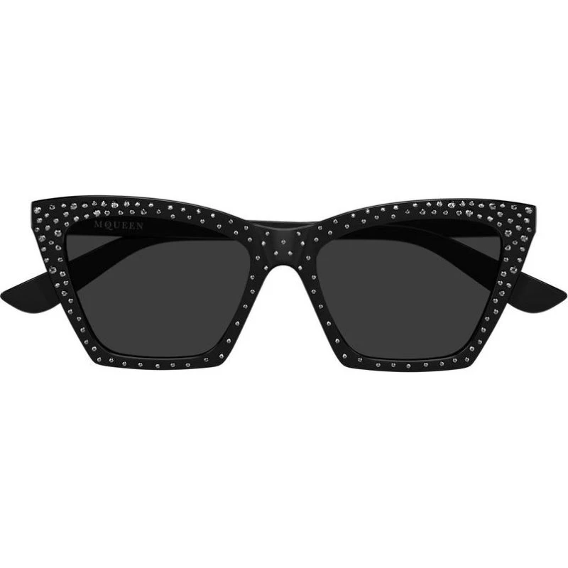 Alexander McQueen Occhiali da Sole Cat-Eye AM0536S Nero e Grigio