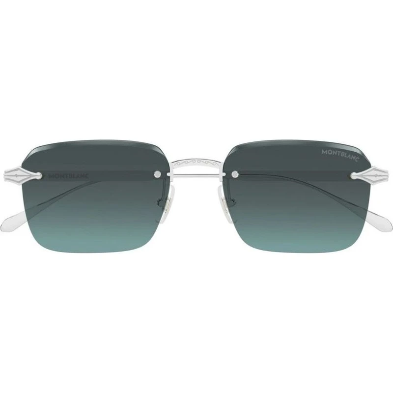 Montblanc MB0456S Occhiali da Sole Uomo Argento Squadrati 54mm
