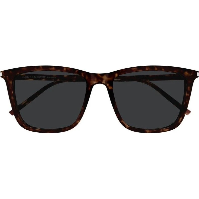 Saint Laurent SL 851 Occhiali da Sole Squadrati Avana e Grigio