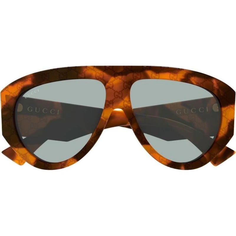 Gucci GG2128S Occhiali da Sole Uomo Pilot Avana e Lenti Blu