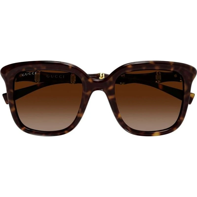 Gucci GG2058S Occhiali da Sole Donna Squadrati Avana Marrone 52mm