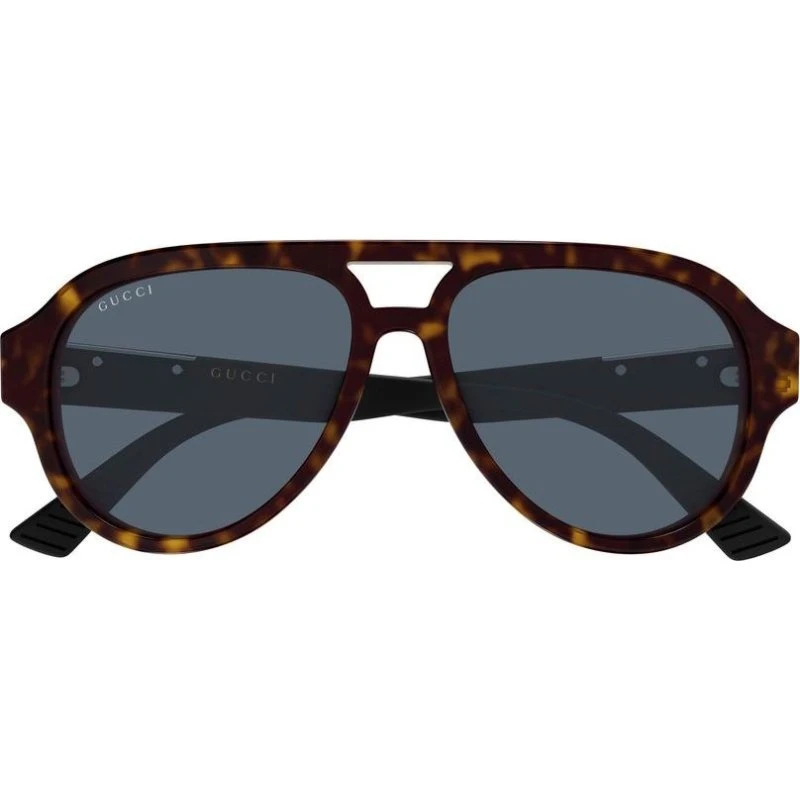 Gucci GG2088S Occhiali da Sole Uomo Pilot Avana Blu 55mm