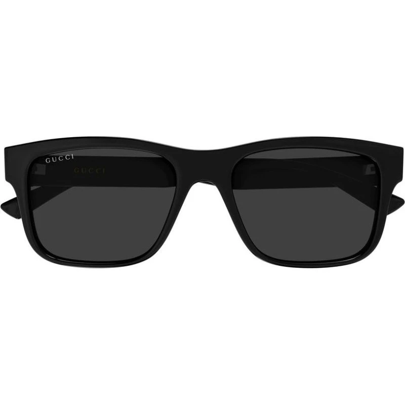 Gucci GG2085S Occhiali da Sole Squadrati Uomo Nero e Grigio