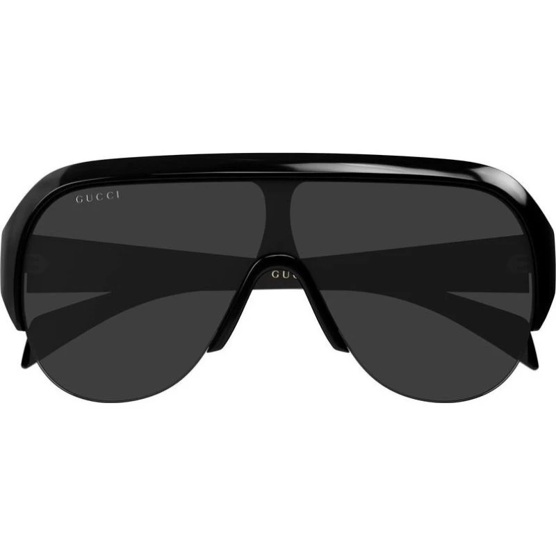 Gucci GG2023S Occhiali da Sole Donna Nero Mascherina Grigio