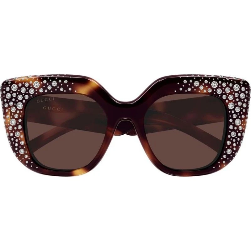 Gucci GG2030S Occhiali da Sole Donna Squadrati Avana Marrone