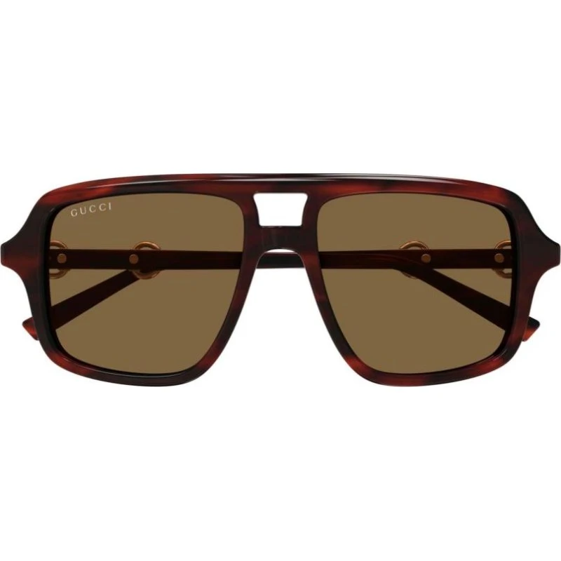 Gucci GG2052S Occhiali da Sole Donna Pilot Avana Marrone 55mm