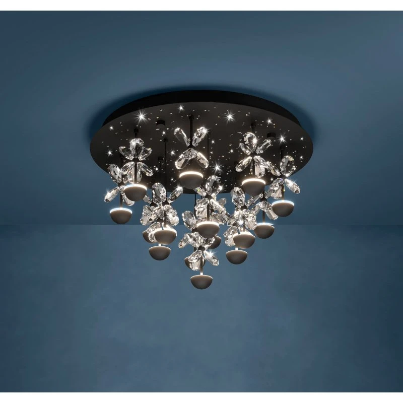 EGLO Stars of Light Pianopoli Plafoniera LED Nera 50 cm