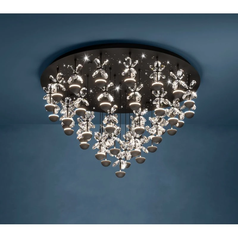 EGLO Stars of Light Pianopoli Plafoniera LED Nera 78 cm