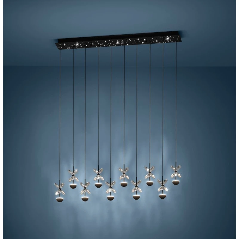 EGLO Stars of Light Lampada a sospensione Pianopoli nera 87 cm