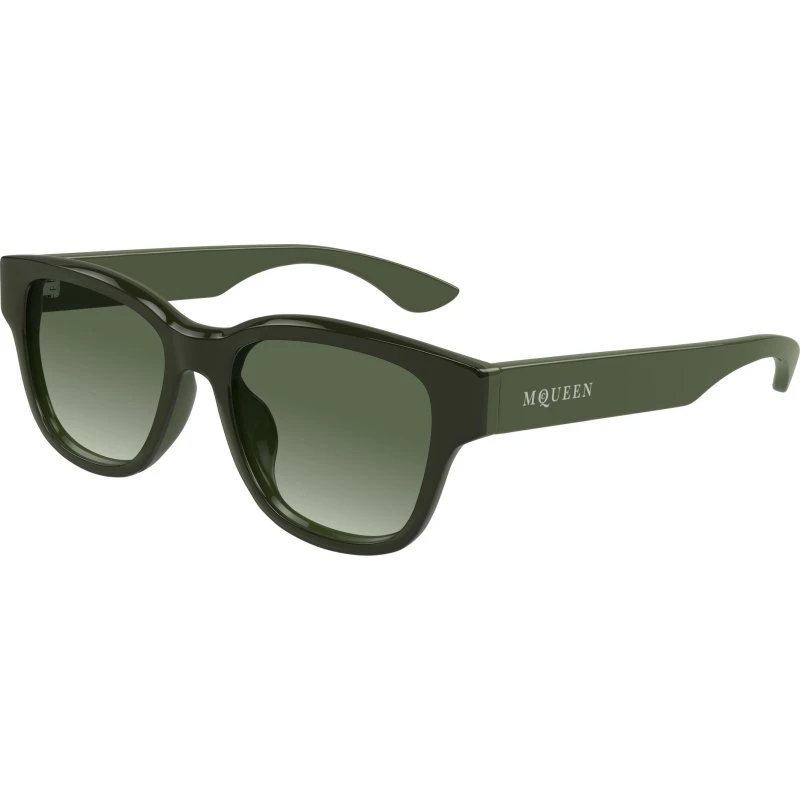 Alexander McQueen AM0528SA 004 Occhiali da Sole Squadrati Verdi