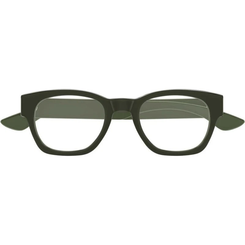 Alexander McQueen AM0530O Occhiali da Vista Uomo Verdi Geometrici