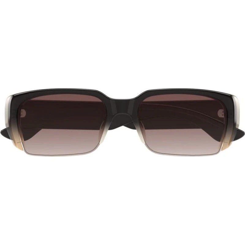 Alexander McQueen Occhiali da Sole AM0532S Rettangolari Marroni