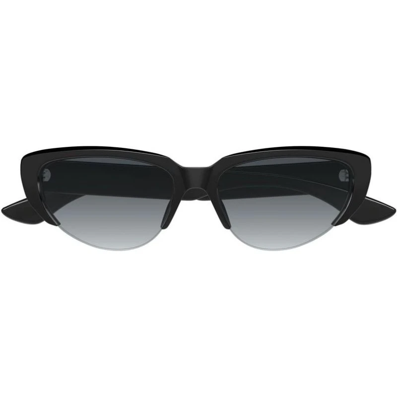 Alexander McQueen Occhiali da Sole Cat-Eye AM0533S Nero e Grigio