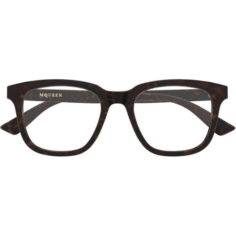 Alexander McQueen AM0539O Occhiali da Vista Donna Squadrati Avana