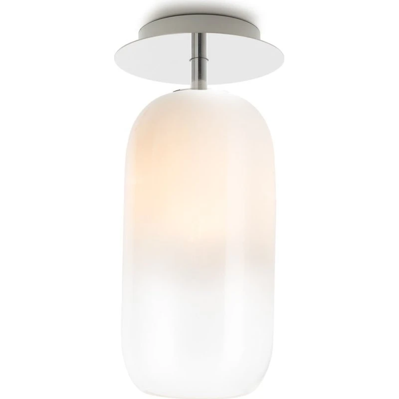 Artemide Gople Mini Plafoniera Bianca in Vetro Soffiato