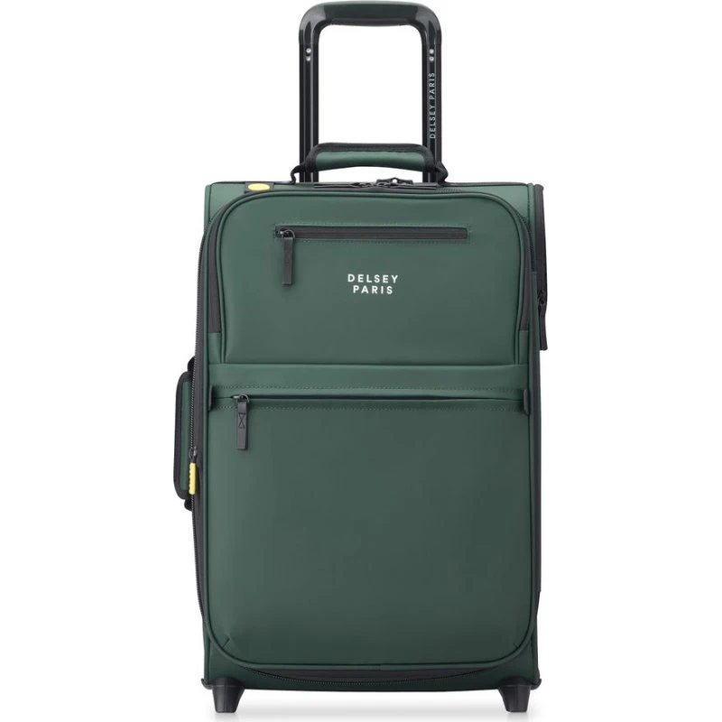 Delsey Paris Maubert 2.0 Valigia Trolley 2 Ruote Verde Scuro 55cm