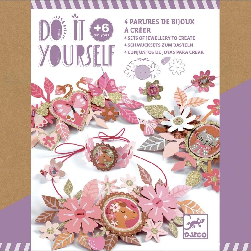 Djeco Kit Creativo Medaglioni Glitterati Fai Da Te