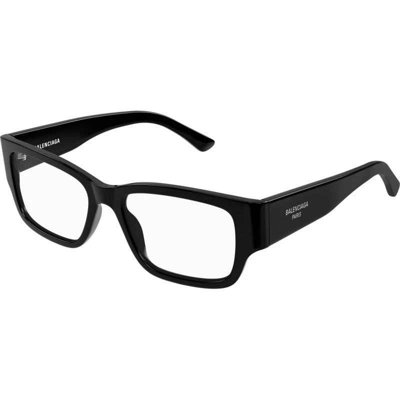 Balenciaga BB0371O 001 Montature da Vista Squadrate in Acetato Nero