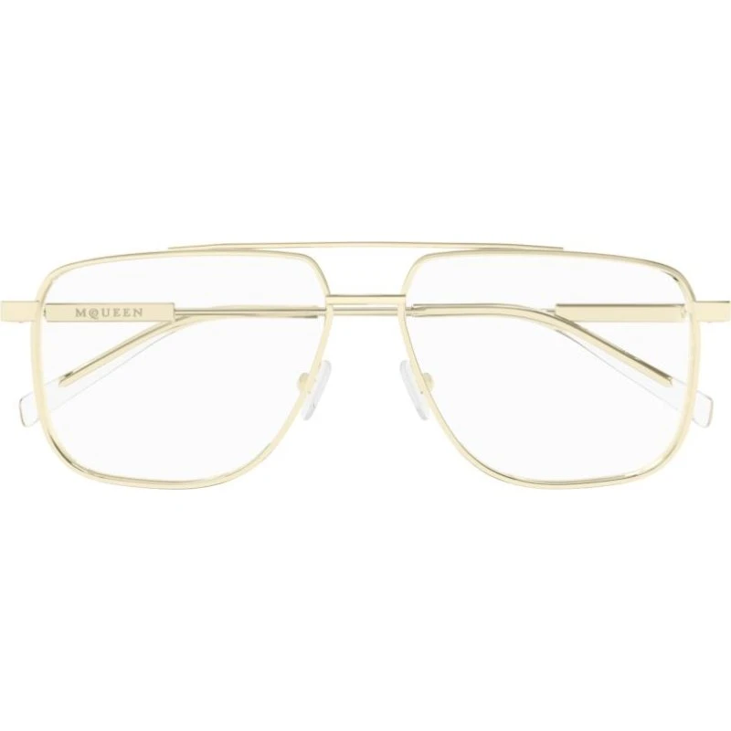 Alexander McQueen AM0480O Occhiali da Vista Quadrati Oro