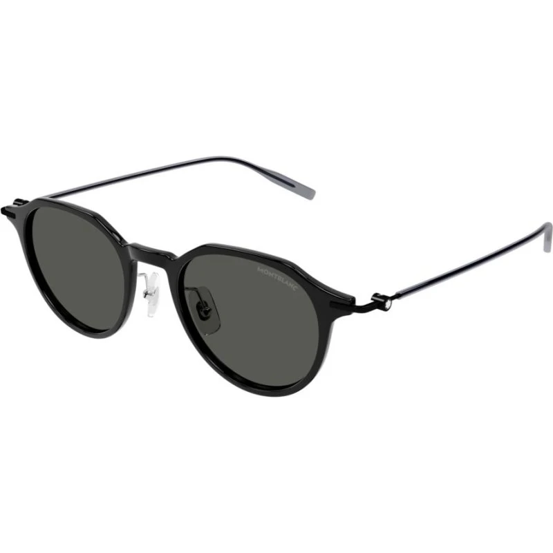 Montblanc MB0355S Occhiali da Sole Uomo Pantos Nero Grigio 49mm
