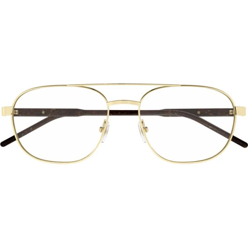 Gucci GG1800O Occhiali da Vista Uomo Squadrati in Metallo Oro