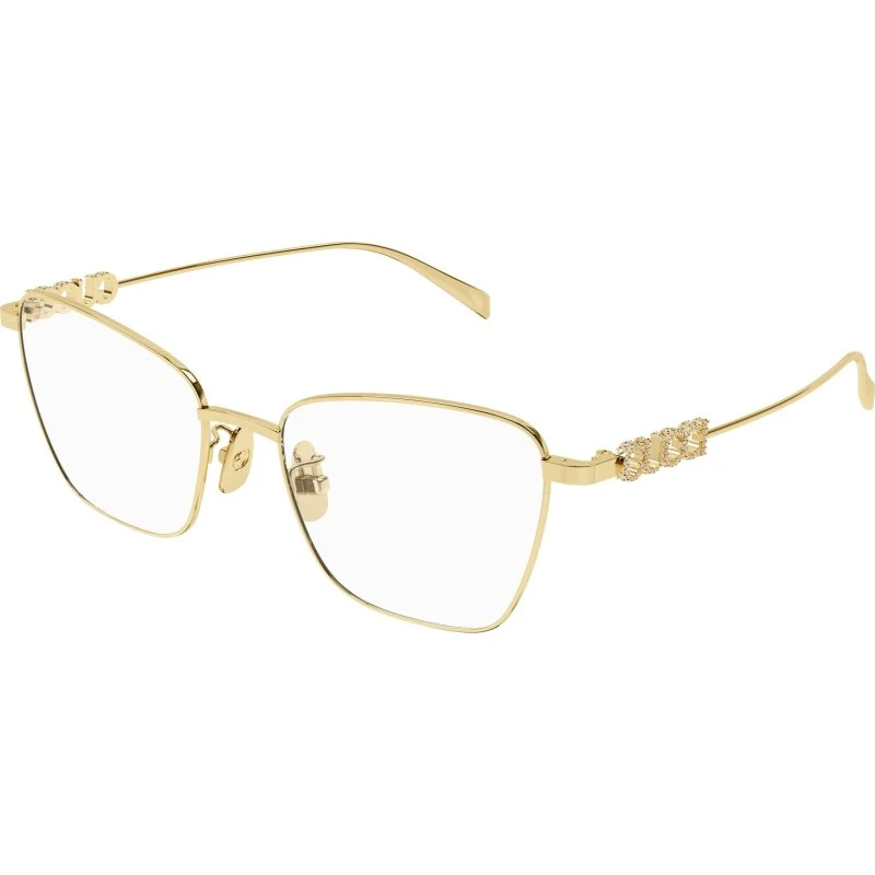 Gucci GG1807O Occhiali da Vista Donna Oro Forma Farfalla