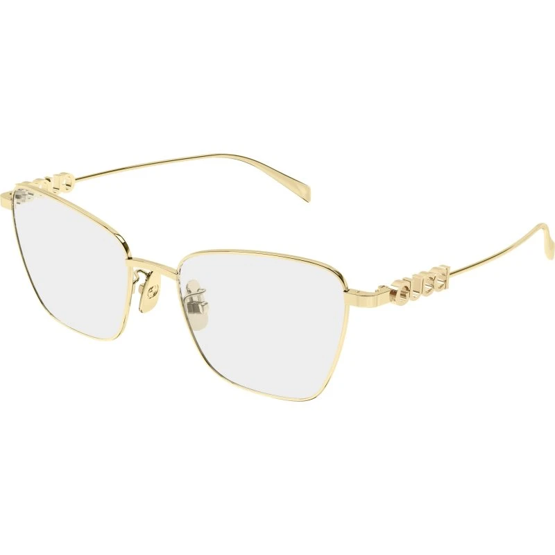 Gucci GG1807O 003 Occhiali da Vista Farfalla in Metallo Oro