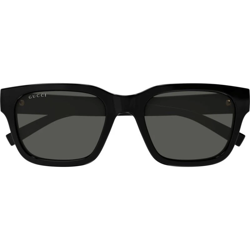 Gucci GG1857S Occhiali da Sole Uomo Neri Squadrati con Lenti Grigie