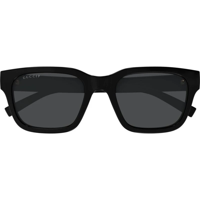 Gucci GG1857S Occhiali da Sole Uomo Quadrati Neri con Lenti Grigie