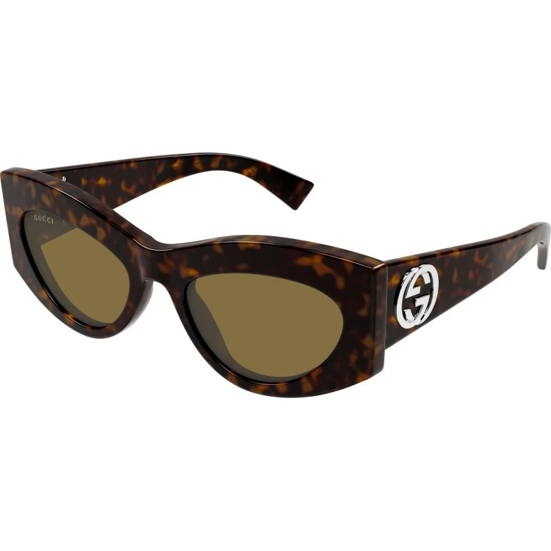 Gucci GG1843S 002 Occhiali da Sole Cat Eye Havana