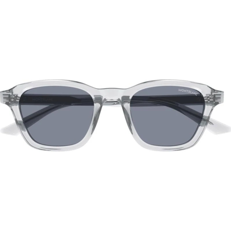 Montblanc MB0384S Occhiali da Sole Squadrati Grigio Uomo