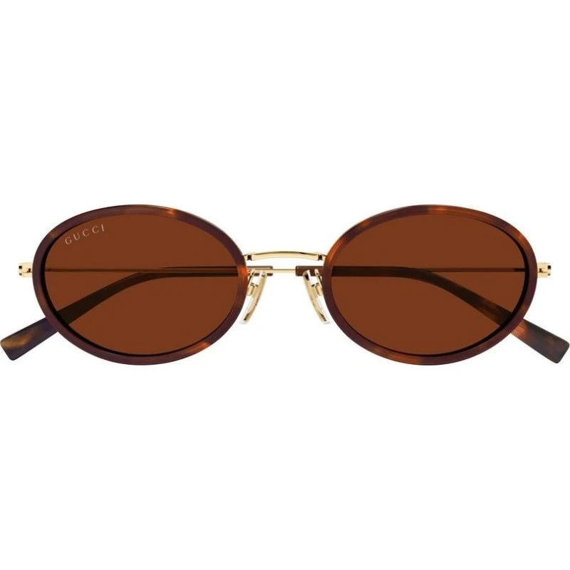 Gucci GG1980S Occhiali da Sole Donna Avana Rotondi 52mm