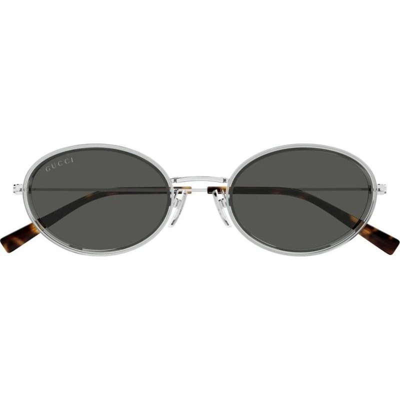 Gucci GG1980S Occhiali da Sole Donna Argento Rotondi 52mm