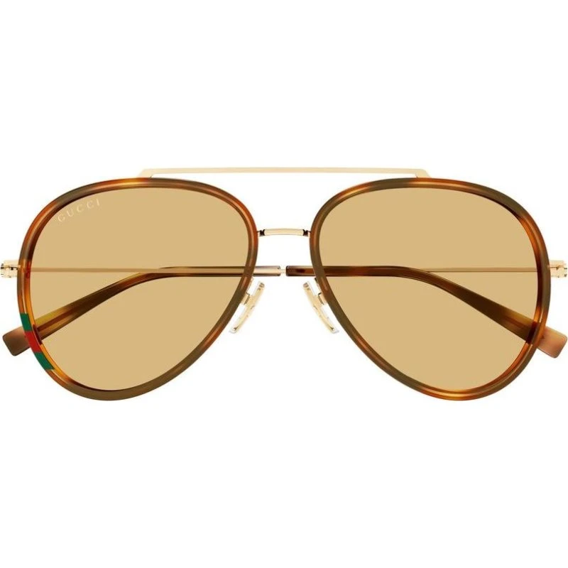 Gucci GG1981S Occhiali da Sole Uomo Pilot Avana Arancione 56mm
